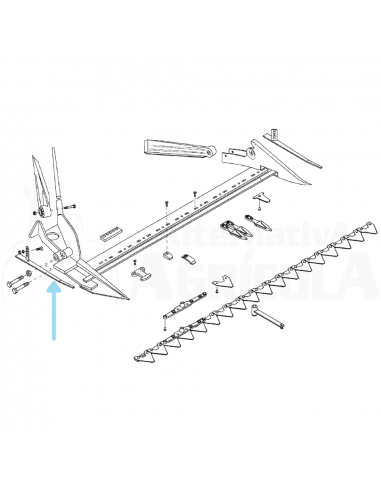 Patín derecho segadora BCS 2897