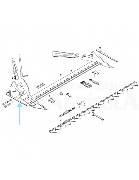 Patín derecho segadora BCS 2897