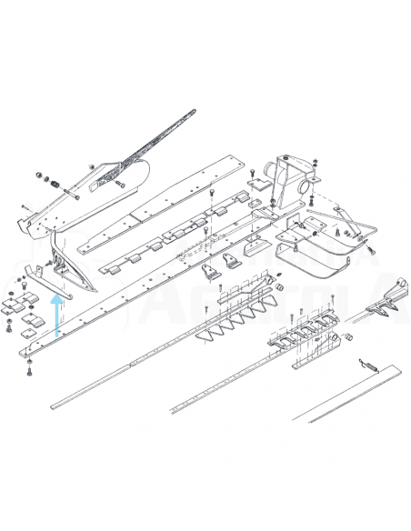 Patín segadora Gaspardo derecho 21120038