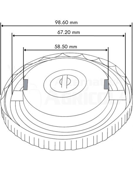 Tapón Depósito Gasoil para Tractores John Deere Series 40, 50 y 55 con Llave