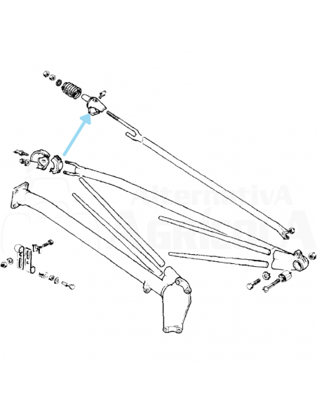 Soporte Plástico muelle tirante BCS 2850