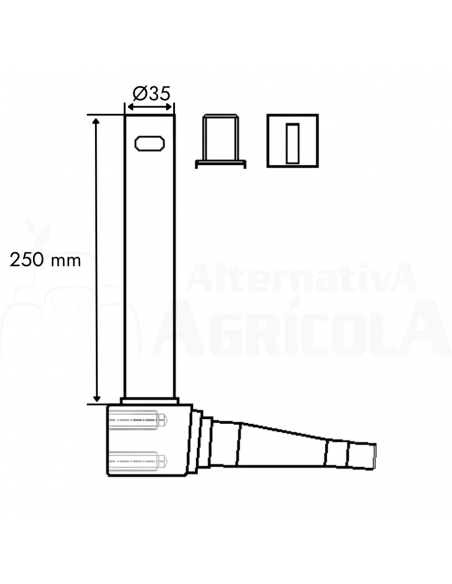 Mangueta dirección John Deere Ø 35 x 250mm AR58608