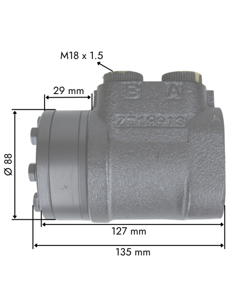 Orbitrol dirección tractor John Deere 100cc