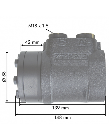 Orbitrol de Dirección para Tractores John Deere 200cc Serie 40 y 50 de 6 Cilindros.