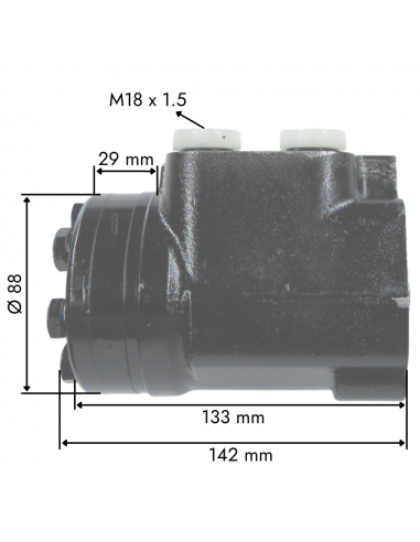 Orbitrol de Dirección para Tractores John Deere 100cc Reforzado Series 40 y 50
