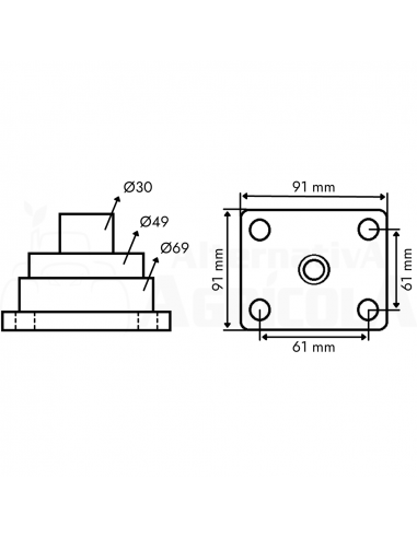 Pivote del rodamiento S-6000 (4 cilindros)
