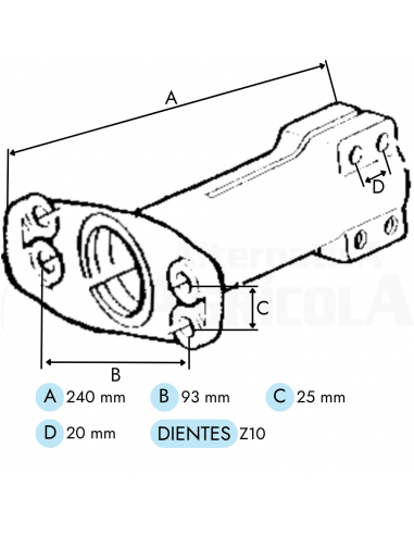 Conductor eje bomba hidráulica John Deere L42188