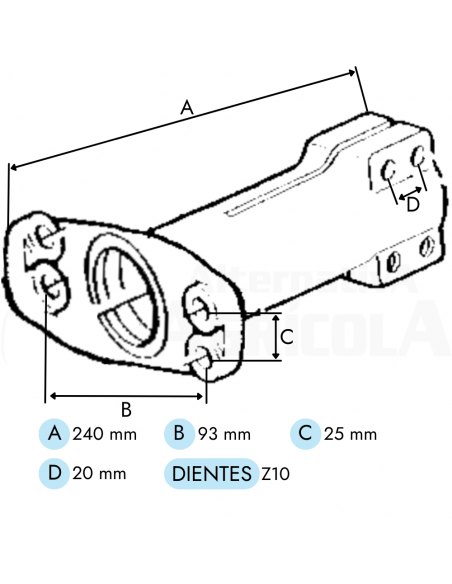 Conductor eje bomba hidráulica John Deere L42188
