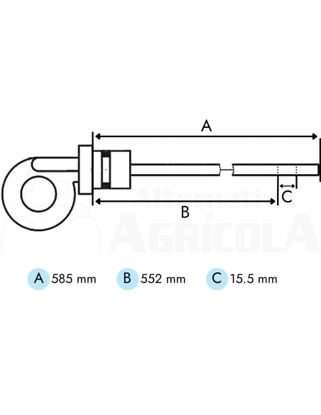 Varilla del Nivel de Aceite Hidráulico para Tractores John Deere Series 20, 30, 35, 40 y 50