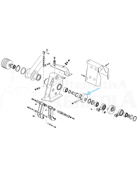 Biela excéntrica larga segadora Gaspardo