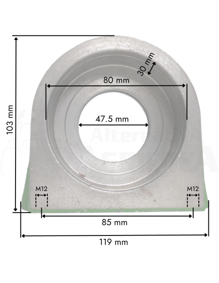 Soporte rodamiento biela pistón empacadora Claas 810711.1