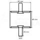 Soporte Taco Silentblock Macho/Macho Ø40x40