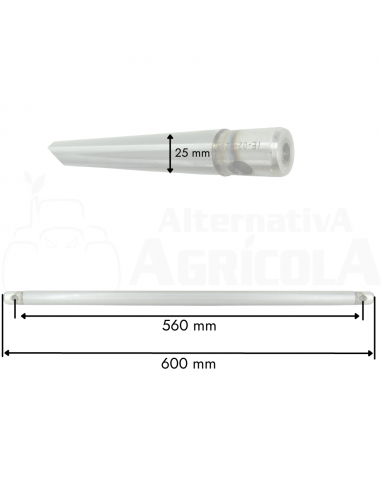 Eje flexible control profundidad Tractores Fiat y Ford 25x600mm