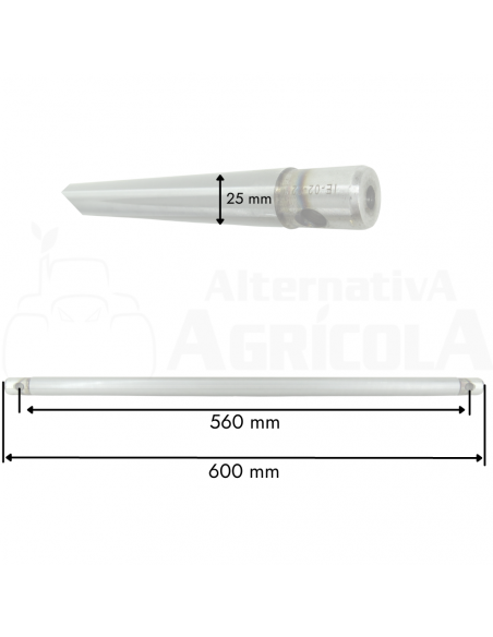 Eje flexible control profundidad Tractores Fiat y Ford 25x600mm