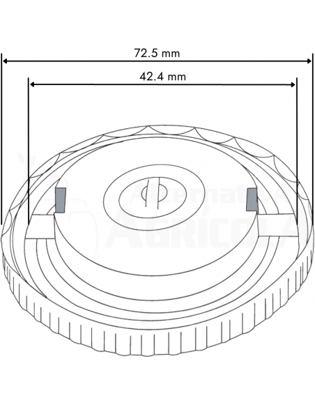 Tapón con llave depósito de combustible tractor