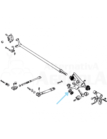 Muelle cuerno soporte oscilante BCS 2946