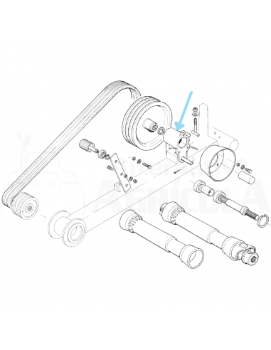 Soporte toma de fuerza segadora Gaspardo 21030015