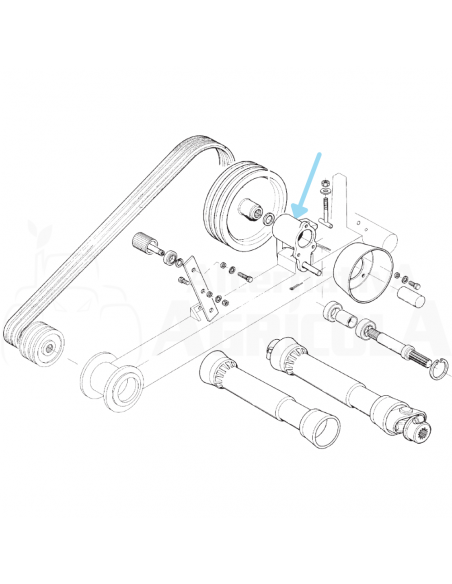 Soporte toma de fuerza segadora Gaspardo 21030015