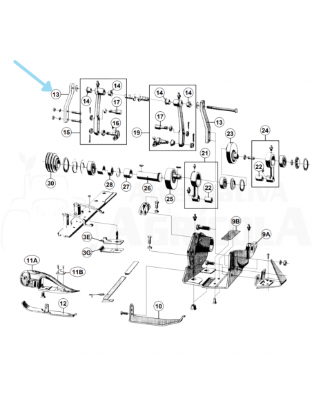 Palanca biela barra de corte BUSATIS 191223202