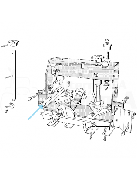 Empujador conjunto cierre empacadora Welger 1105290315