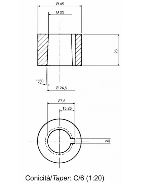 Volante dirección Ø 300 mm C6 con pomo para maquinaria agrícola