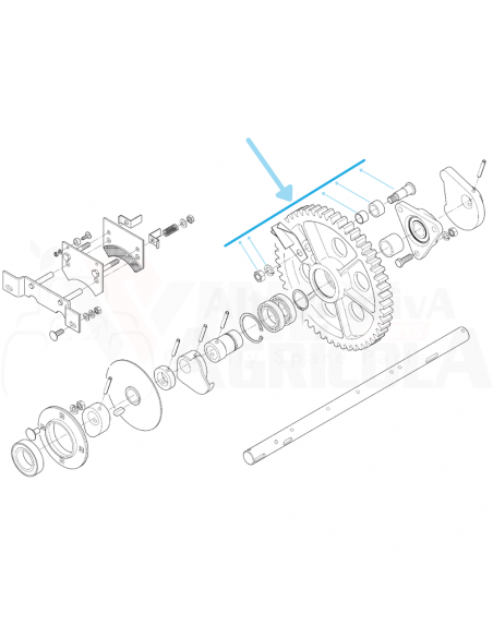 Conjunto rodillo empacadora Welger 1109250110