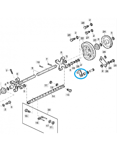 Biela polea cilindro recogedor empacadora John Deere DC18667
