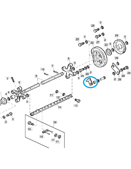 Biela polea cilindro recogedor empacadora John Deere DC18667