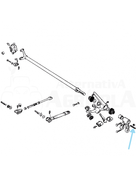 Bulón perno de horquilla segadora BCS 2424