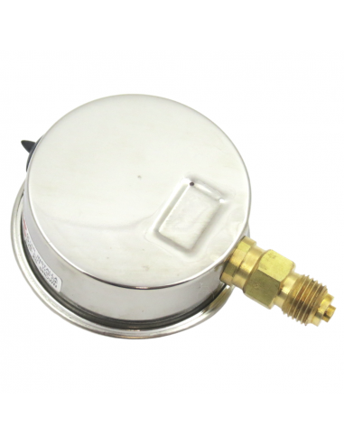Manómetro de glicerina INOX de Ø 63 mm 0-100 Bar rosca 1/4".