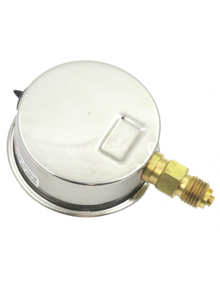 Manómetro de glicerina INOX de Ø 63 mm 0-100 Bar rosca 1/4".