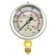 Manómetro de glicerina INOX de Ø 63 mm 0-100 Bar rosca 1/4".