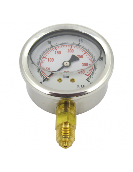 MANOMETRO GLICERINA INOX 63MM 0-25