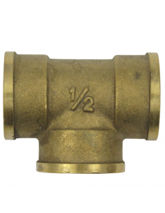 Te hembra latón 1/2"