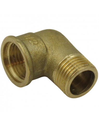 Codo latón hembra 1/2" macho 1/2"
