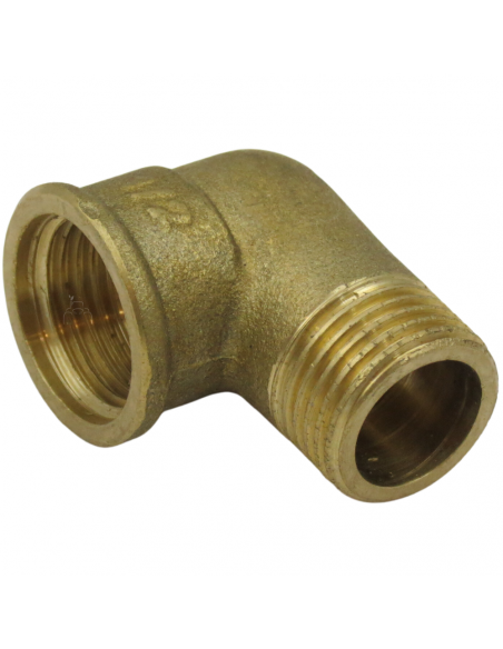 Codo latón hembra 1/2" macho 1/2"