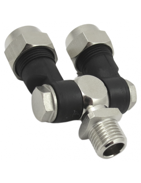 Portaboquillas doble articulado rosca macho 1/4" fumigación