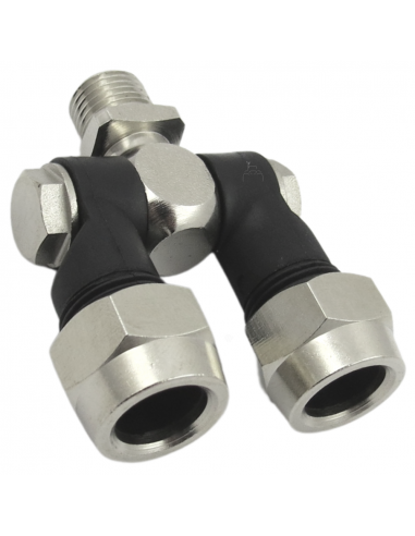 Portaboquillas doble articulado rosca macho 1/4" fumigación