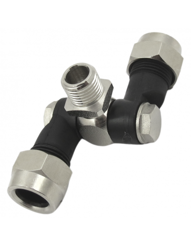 Portaboquillas doble articulado rosca macho 1/4" fumigación