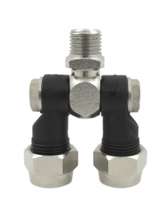 Portaboquillas doble articulado rosca macho 1/4" fumigación