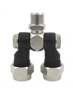 Portaboquillas doble articulado rosca macho 1/4" fumigación