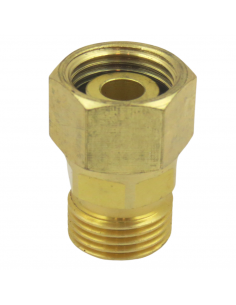 Racor giratorio de hembra 1/2" y macho 1/2" en latón fumigación