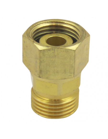 Racor giratorio de hembra 1/2" y macho 1/2" en latón fumigación