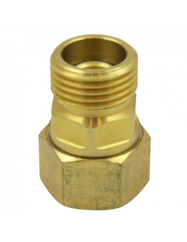 Racor giratorio de hembra 1/2" y macho 1/2" en latón fumigación