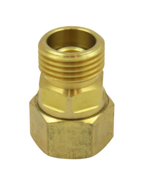 Racor giratorio de hembra 1/2" y macho 1/2" en latón fumigación