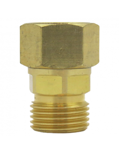 Racor giratorio de hembra 1/2" y macho 1/2" en latón fumigación