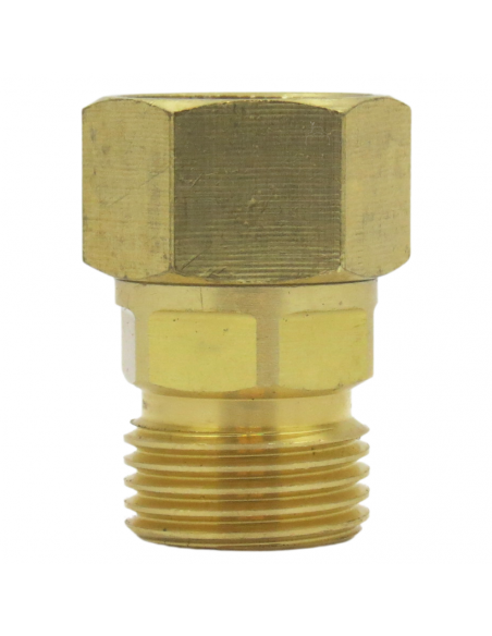 Racor giratorio de hembra 1/2" y macho 1/2" en latón fumigación