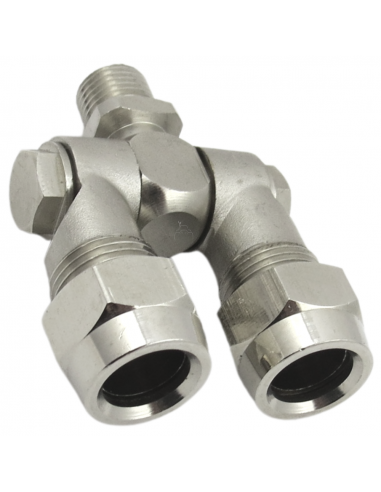 Portaboquilla articulado doble latón macho 1/4" SF1029