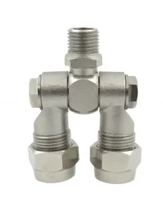 Portaboquilla articulado doble latón macho 1/4" SF1029