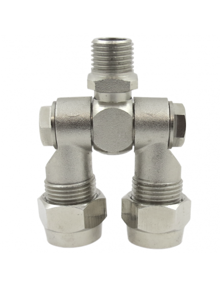 Portaboquilla articulado doble latón macho 1/4" SF1029